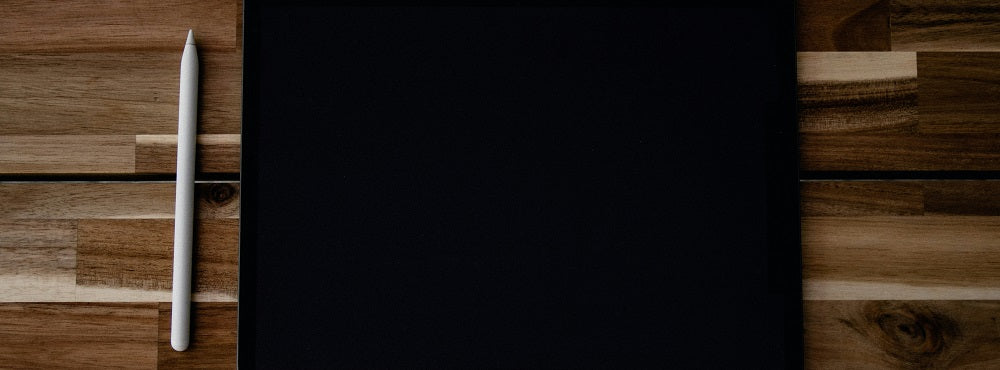 An iPad with dark screen