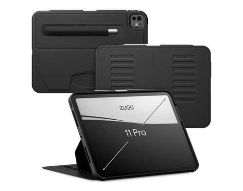 iPad Pro 11 Case  all angles front back  - Black