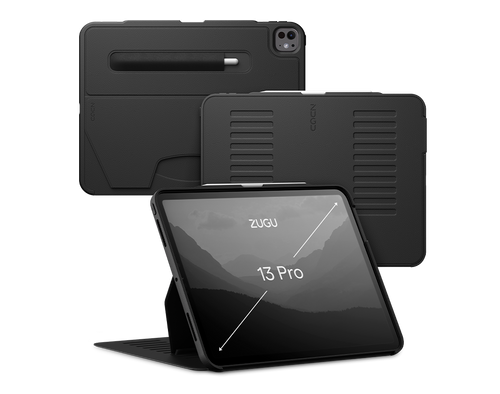 iPad Pro 13 Case all angles front back - Black