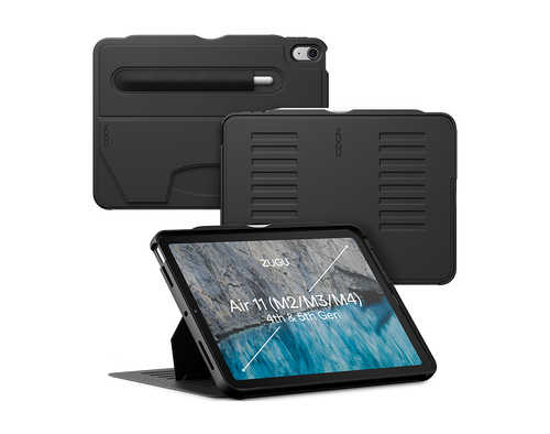 iPad Air 10.9 Case (4th/5th Gen) 2020/2022   all angles front back - Black